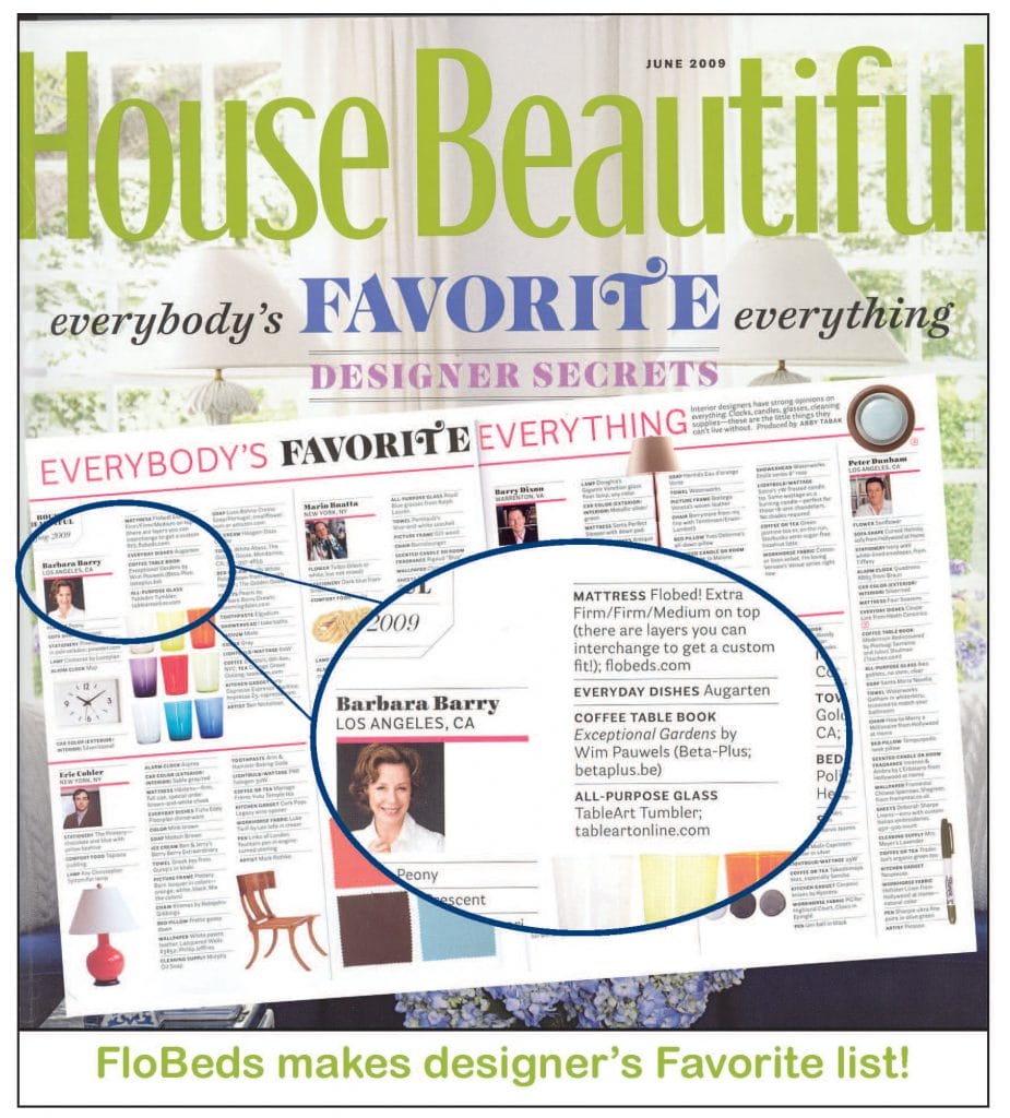 House Beautiful on favorite mattress