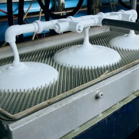 pouring-talalay-3 pouring talalay latex for our natural mattress