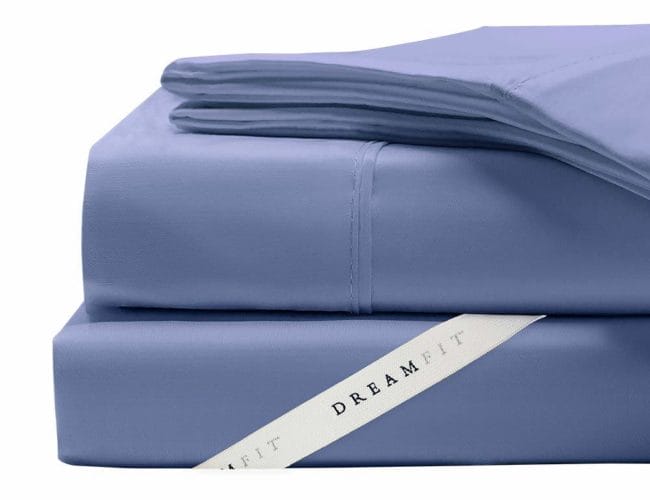 100% Cotton DreamFit Sheets in Blue