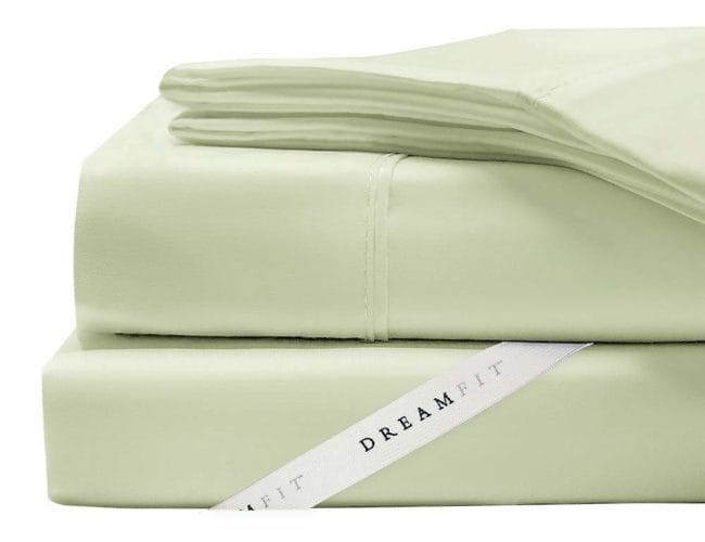 100% Cotton DreamFit Sheets in Celadon Green