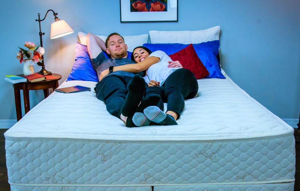 Couple on a FloBeds Deluxe Latex Mattress